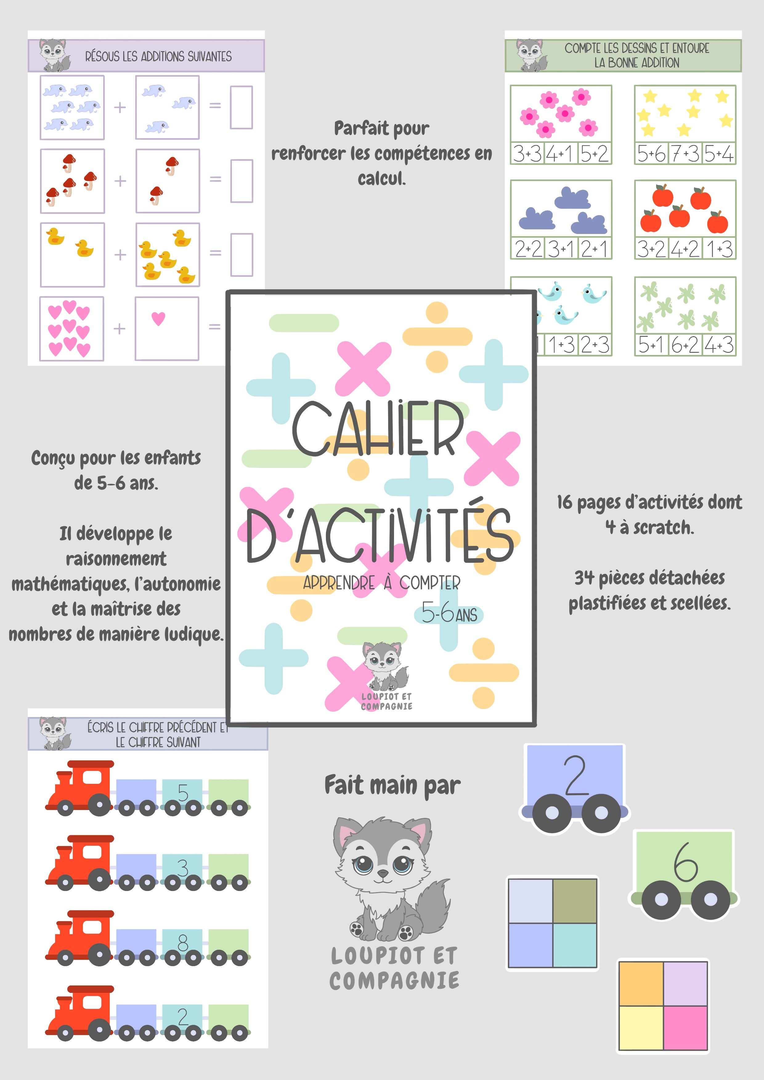 Cahier d’activités Apprendre à compter 5-6 ans