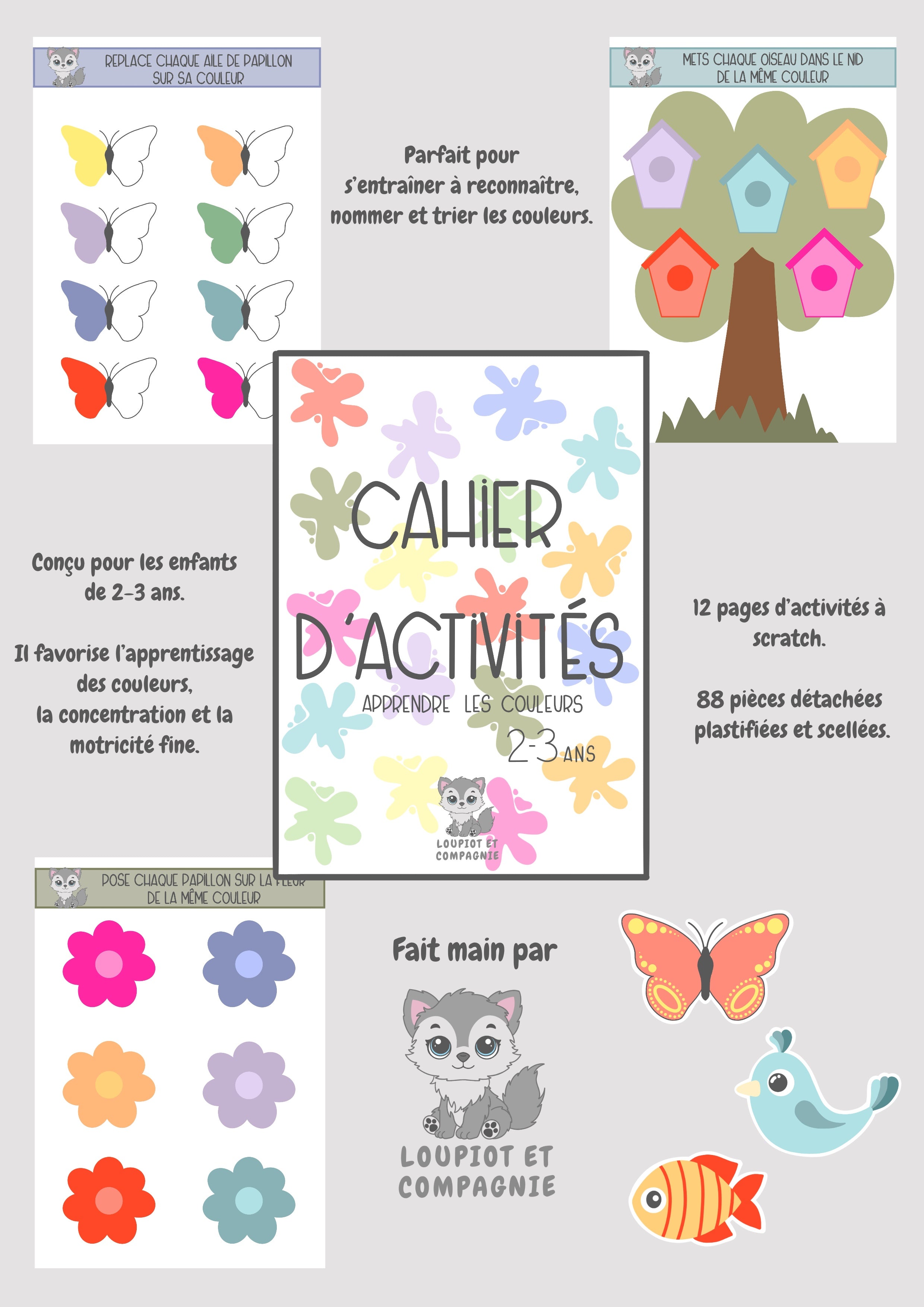 Cahier d’activités Couleurs 2-3 ans