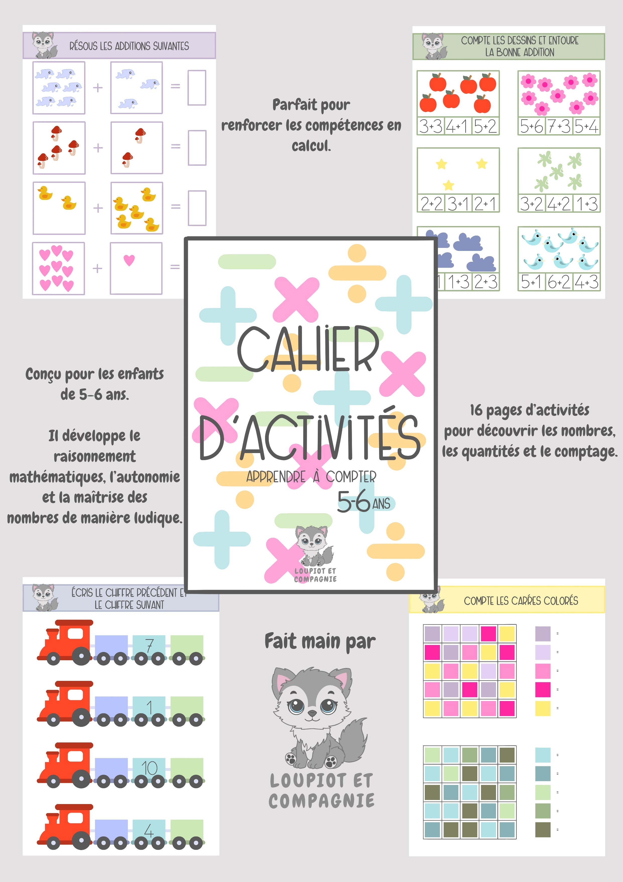 Cahier d’activités Apprendre à compter 5-6 ans