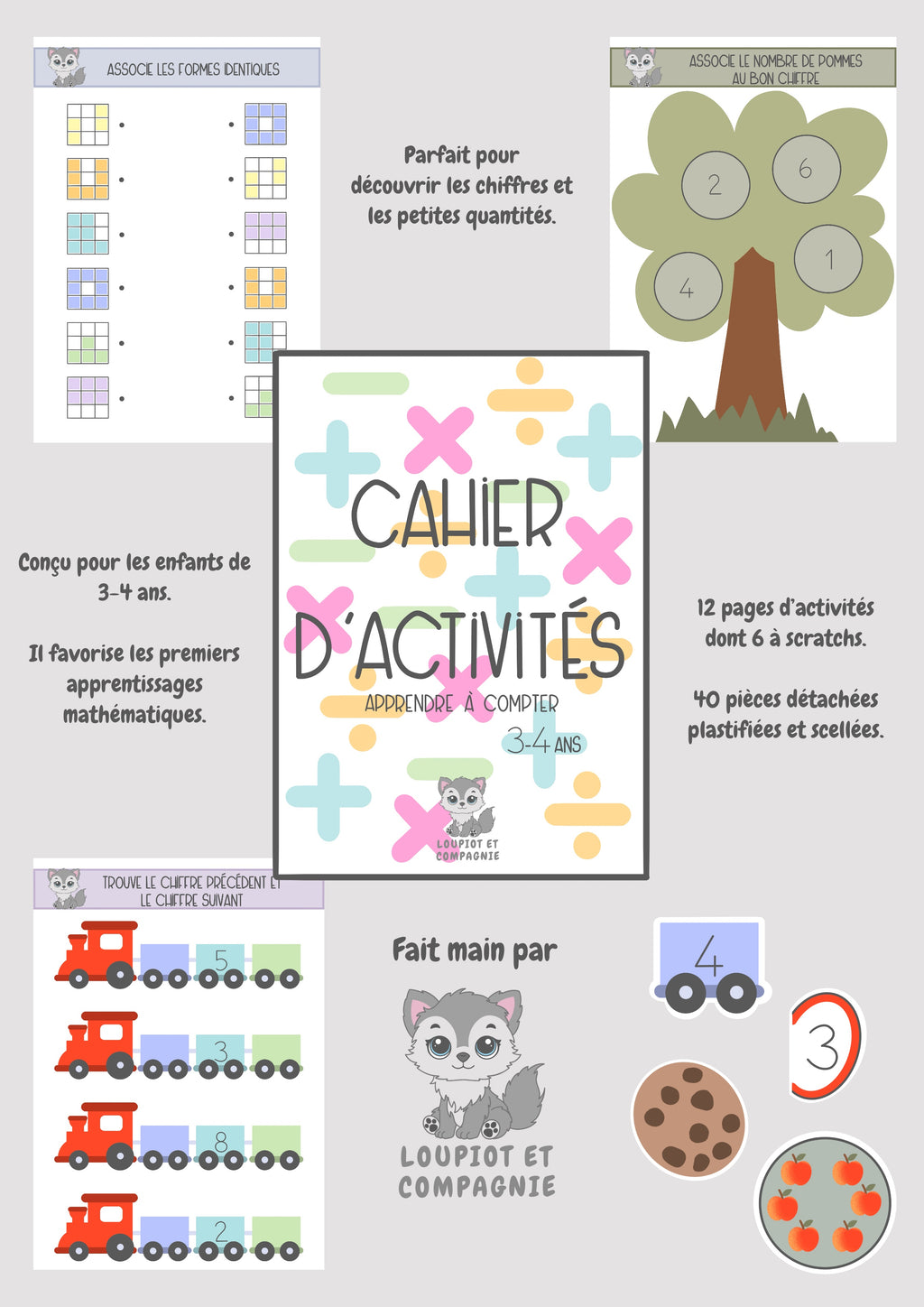 Cahier d’activités Apprendre à compter 3-4 ans