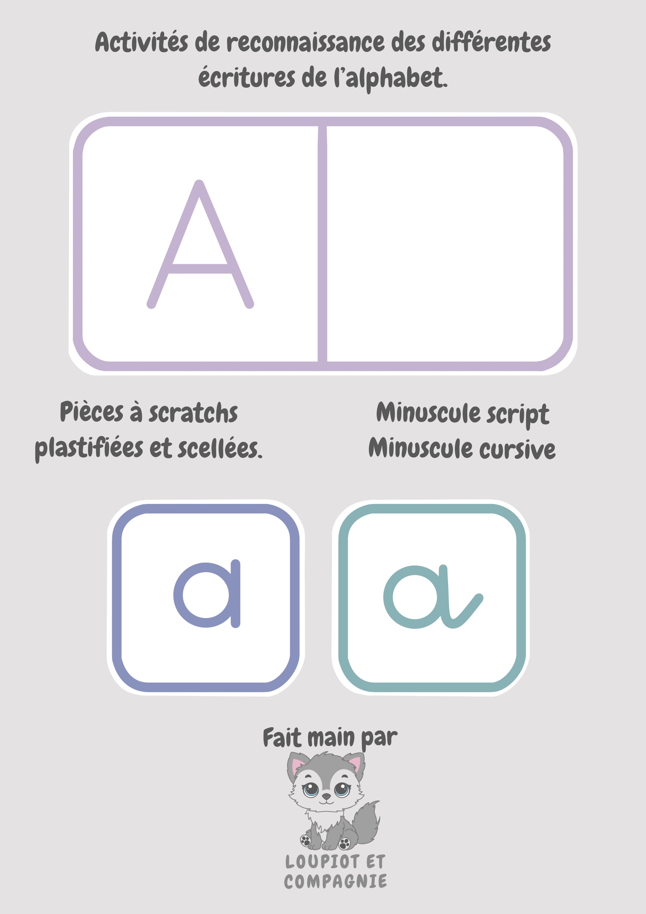 Activités sur l’alphabet